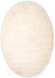  Sierra Ivory Oval, ekrü, ovális bársonyos felületű, kézi csomózású prémium szőnyeg 200x300 cm