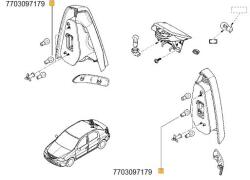 Renault Bec, semnalizator ORIGINAL RENAULT 770 309 71 79 (770 309 71 79)