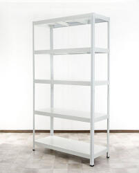 Apolcod Fehérre festett fémpolc 180x100x40, 5 polc