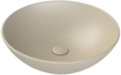 CeraStyle ZERO - PULTRA ültethető - Top Counter - porcelán mosdó - O - MATT BÉZS - Ø 46 cm (OC052E81W07) - aquamixwebaruhaz