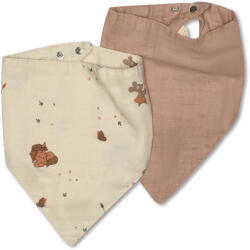 Nuuroo Baveta bandana din muselina de bumbac organic Villads - set 2 bucati - Unicorn/Rose Dust - Nuuroo Bavata