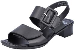 RIEKER Sandale dama casual, piele naturala, 62663-01, negru
