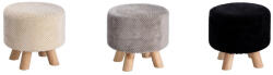 AdTrend Set 3 tabureti catifea multicolora lemn 28, 5 x 27, 5 cm (100542)