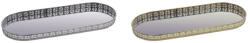 AdTrend Set 2 tavi decorative metal auriu argintiu 43 x 17 cm (83603) Tava