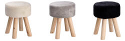AdTrend Set 3 tabureti catifea multicolora lemn 28, 5 x 34, 5 cm (100543)