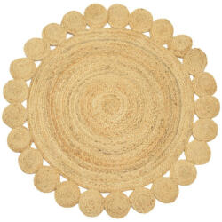 PAKOWORLD Covor Voni din iuta, Natural, D120x1 cm (302-000007) Covor