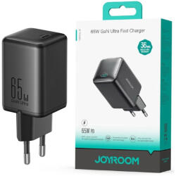 JOYROOM Incarcator Retea Joyroom JR-TCG18 GaN 65W (2x USB-C) + Cablu Type-C 1m, Alb (766559-42)