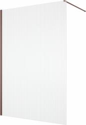 RONAL Paravan dus cu sticla riflata walk-in 80x200 cm, bordeaux metal, sticla 8 mm, Ronal Lina (D400802385)