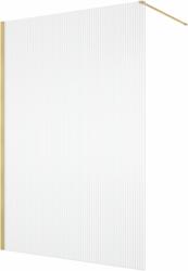 RONAL Paravan dus cu sticla riflata walk-in 100x200 cm, auriu periat, sticla 8 mm, Ronal Lina (D401001385)