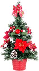 MagicHome Bradut decorativ de Craciun MagicHome, predecorat, rosu, 41 cm (8091563)