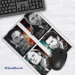  Supernatural Sam, Castiel, Dean, Crowley hajlékony egérpad