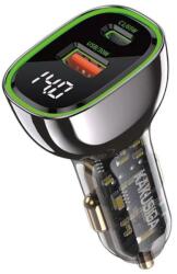 hoco. Incarcator Auto Fast Charge Kakusiga KSC-1055 95W PD Dual Port cu cablu USB-C - Negru (Clc-Acc-825)