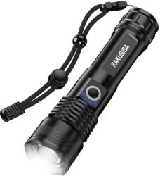 Kakusiga Lanterna LED Kakusiga KSC-1558 D6, Zoom Radius 500m, 5 Tipuri de iluminari, 1200mAh, Negru (Vtk-Acc-8023)