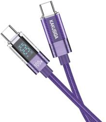 Kakusiga Cablu Date si Incarcare Kakusiga KSC-971 USB-C 100W QC3.0, Brodat, 1m, Mov (Vtk-Acc-10245)