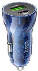 hoco. Incarcator Priza Auto Hoco Z47A, 2xUSB PD 30W Super Fast Charge, Albastru (Clc-Acc-5444)