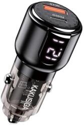 KAKUSIGA Incarcator Auto Fast Charge Kakusiga KSC-1178 75W PD Dual Port, LED Power - Negru (Vtk-Acc-3371)