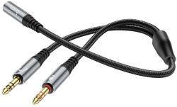 hoco. Cablu Adaptor Jack 3.5mm Hoco UPA21, 25cm, Negru (Clc-Acc-1046)