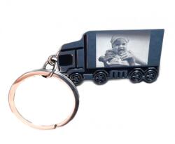  Breloc personalizat metalic in forma de TIR gravat cu poza - dalimag - 79,00 RON