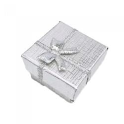 Cutie pentru cadouri cu fundite, gri, 4 cm x 4 cm x 3 cm