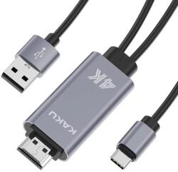 Kakusiga Adaptor HDMI cu conector tip USB-C marca Kakusiga KSC-557, Gri (Clc-Acc-5399)