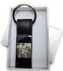  Breloc personalizat in forma de dreptunghi cu piele gravat cu poza si text - dalimag - 79,00 RON