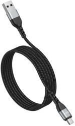 hoco. Cablu transfer date si incarcare Hoco U96, prindere magnetica, MicroUSB, Negru (Clc-Acc-3118)