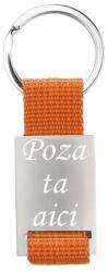  Breloc personalizat metalic paracord gravat cu poza si textul tau