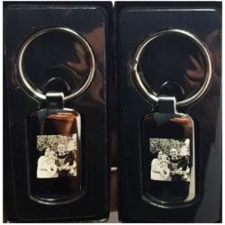  Breloc personalizat dreptunghiular gravat cu poza si text - dalimag - 69,00 RON