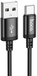 hoco. Cablu Date si Incarcare Hoco X89 USB-A la USB-C 3A, Brodat, 2m, Negru (Vtk-Acc-8518)