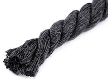 Stoklasa Sodrott pamutzsinór Ø12 mm macrame - sötétszürke