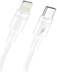 Maxcell (SJX-211) Cablu Date si Incarcare, USB-C la Lightning, 5A, 1m, Alb (Clc-Acc-1881)