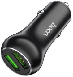hoco. Incarcator Priza Auto Hoco Z37, 2xUSB-A PD 36W Fast Charge, Negru (Clc-Acc-5429)