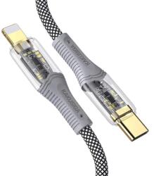 Kakusiga Cablu Date si Incarcare Kakusiga KSC-809 USB-C la Lightning 20W QC3.0, Brodat, 1m, Negru (Vtk-Acc-10238)