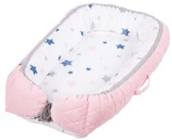 Klups Cuib pentru bebelusi Klups Velvet Roz, reversibil, 80 x 50 cm (00080828)