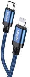 Kakusiga Cablu Date si Incarcare Kakusiga KSC-970 USB-C la Lightning 27W, Brodat, 1m, Albastru (Vtk-Acc-10243)