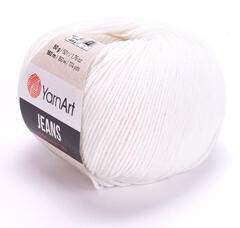 YARNART Jeans 01 - fehér