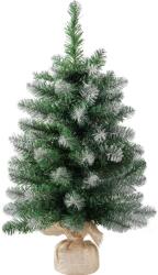 MagicHome Brad artificial de Craciun 60 cm, cu aspect nins si baza in iuta (8091677)