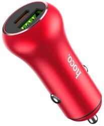hoco. Incarcator Auto Fast Charge Hoco Z38 38W QC3.0 PD-20W, Rosu (Clc-Acc-2218)