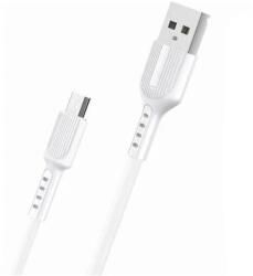 Maxcell (SJX-202) Cablu Date si Incarcare, USB-A la MicroUSB, 3.1A, 1m, Alb (Clc-Acc-1883)