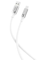 XO Cablu transfer date si incarcare XO NB251 USB-A - USB-C 6A Metalic 1m, Alb (Clc-Acc-1917)