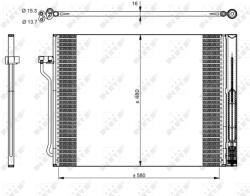 NRF Condensator, Climatizare 350325 Bmw 5/5 Gran Turismo/6/6 Gran/7 Rolls-Royce Dawn (350325)