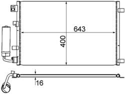 MAHLE Condensator, Climatizare Ac604001S Nissan Qashqai I