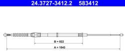 ATE Cablu, frana de parcare ATE 24.3727-3412.2 (24.3727-3412.2)