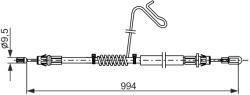 Bosch Cablu, Frana De Parcare 1987482882 Ford Transit Ford Australia Transit (1987482882)