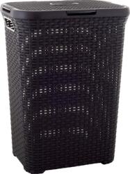 Curver Cos de rufe Curver Natural Style 60L maro inchis cu capac (2211371)