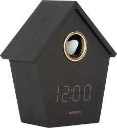 Karlsson Ceas deșteptător Riqueza Cuckoo LED, negru (KA6124BK)