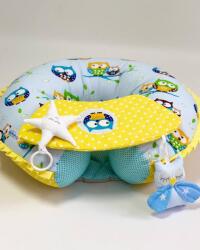 MyKids Perna transformabila 3 in 1 MyKids Owls Blue pentru sarcina si alaptare (00086405)