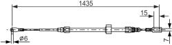 Bosch Cablu, Frana De Parcare 1987477853 Mercedes-Benz Sprinter 2-T/Sprinter 3-T