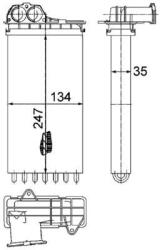 MAHLE Schimbător de căldură, încălzire habitaclu MAHLE BEHR *** PREMIUM LINE *** AH 194 000P (AH 194 000P)