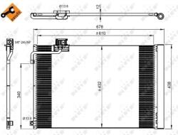 NRF Condensator, Climatizare 350214 Mercedes-Benz C-Class/C-Class T-Model/Cls/Sl/Slk